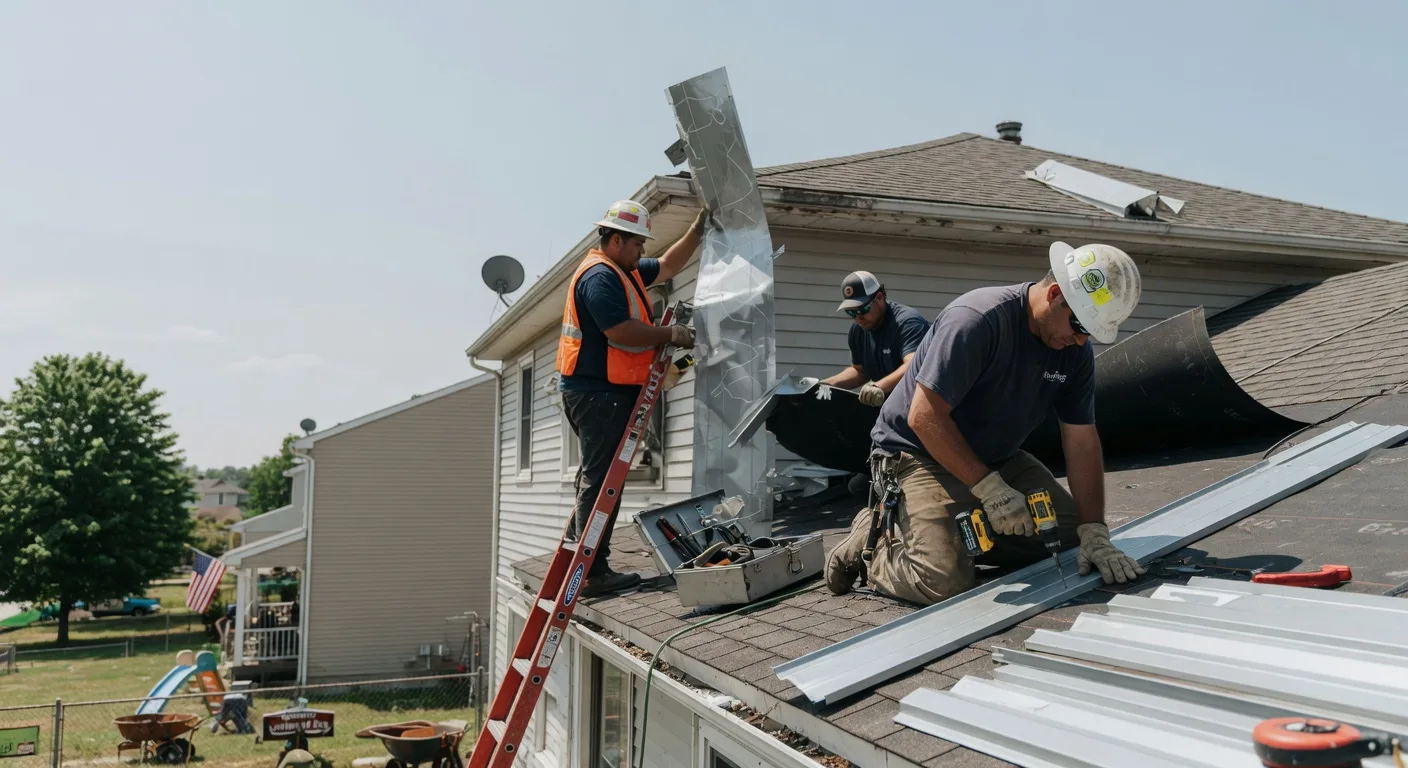 Storm Damage Metal Roof Repair in Chester Heights, PA